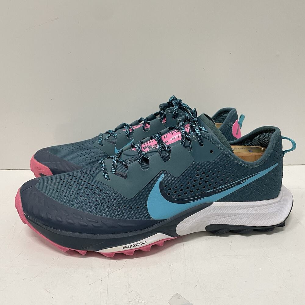 Nike Women's Air Zoom Terra Kiger 7 Trail Runner Hiker 11.5 CW6066 301 Teal/Pink
